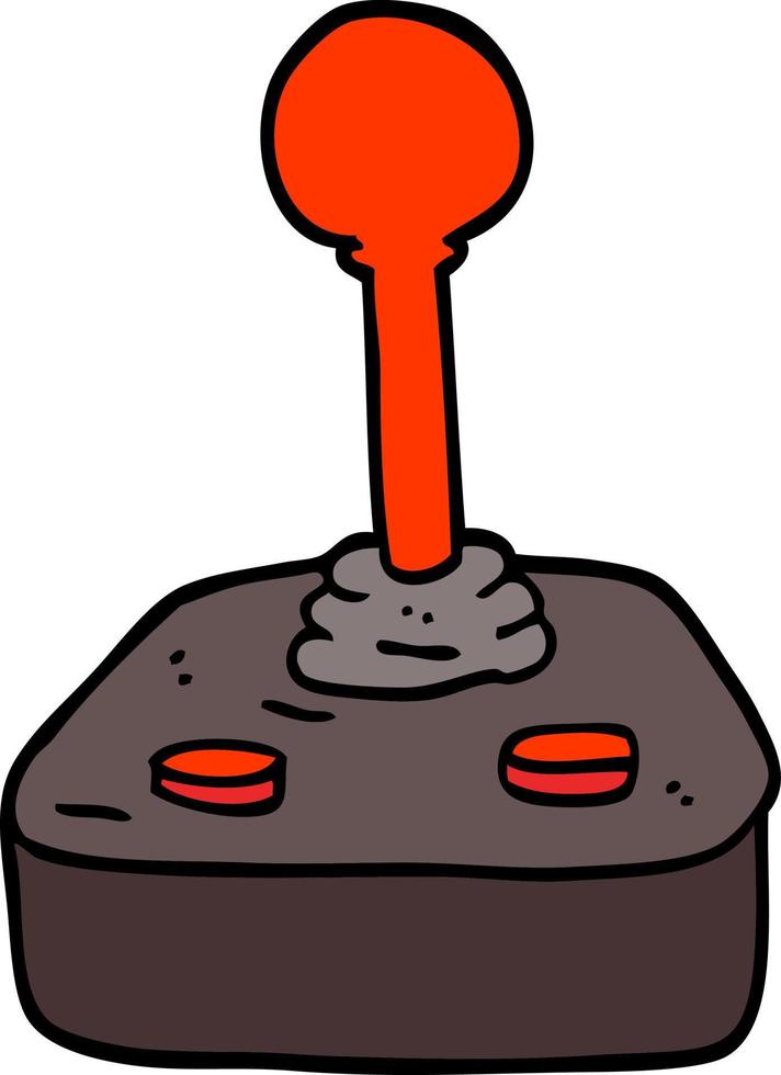 joystick de desenho animado estilo doodle desenhado à mão vetor