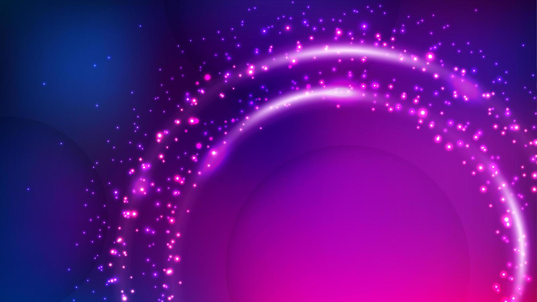 fundo de movimento de anel de luz, luz violeta elegante. ilustração vetorial widescreen vetor