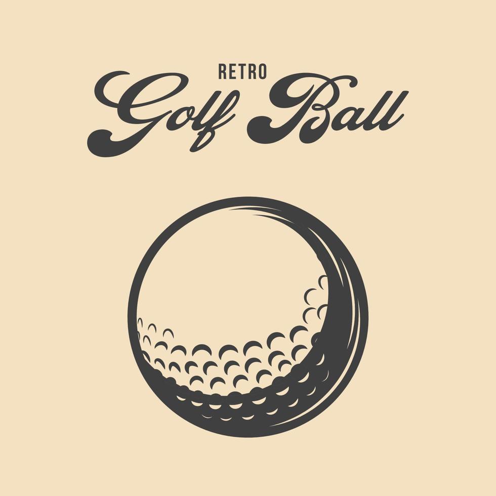 ilustrações vetoriais de bola de golfe, bola de golfe vintage retrô vetor