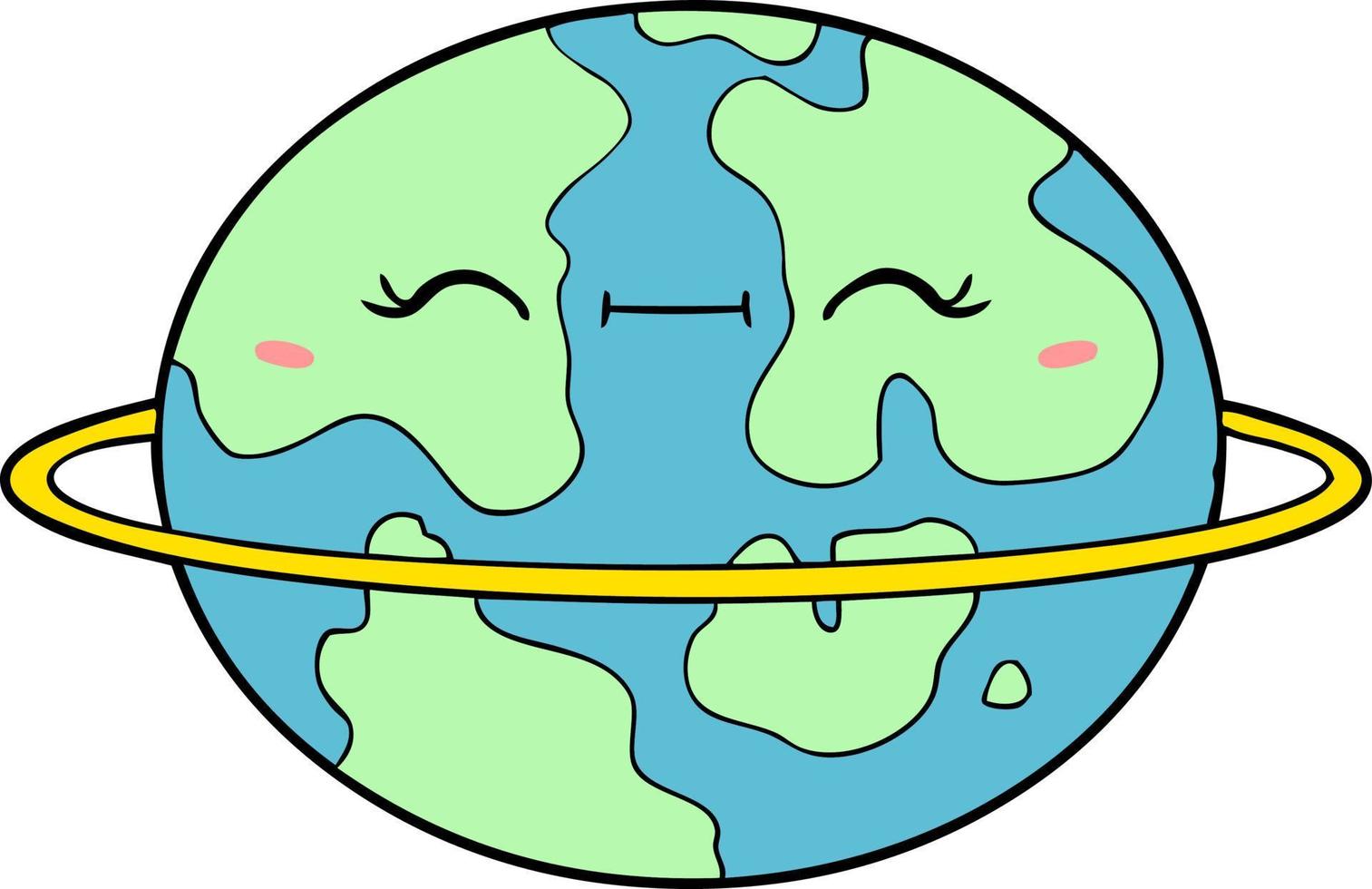 planeta alienígena habitável dos desenhos animados vetor