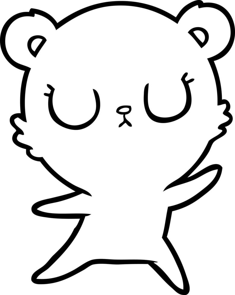 urso polar de desenho animado pacífico vetor