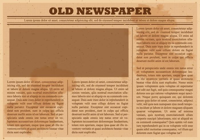Vetor de jornal antigo
