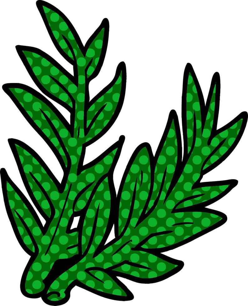 planta verde de desenho animado vetor