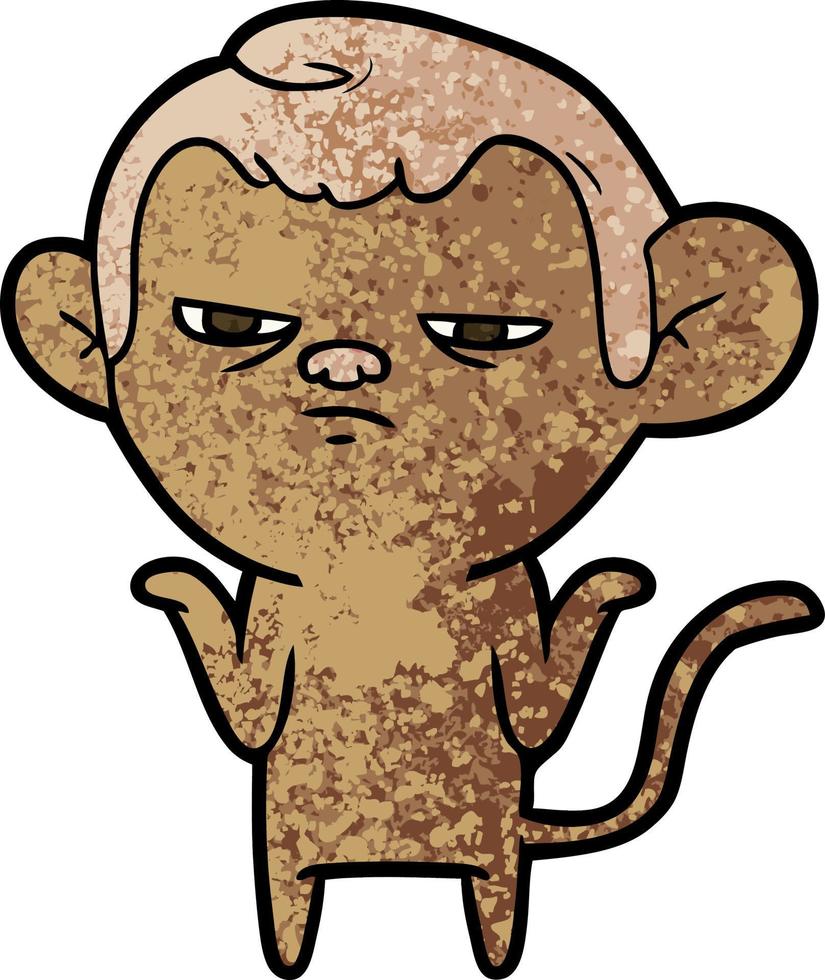 personagem de desenho animado de macaco vetor