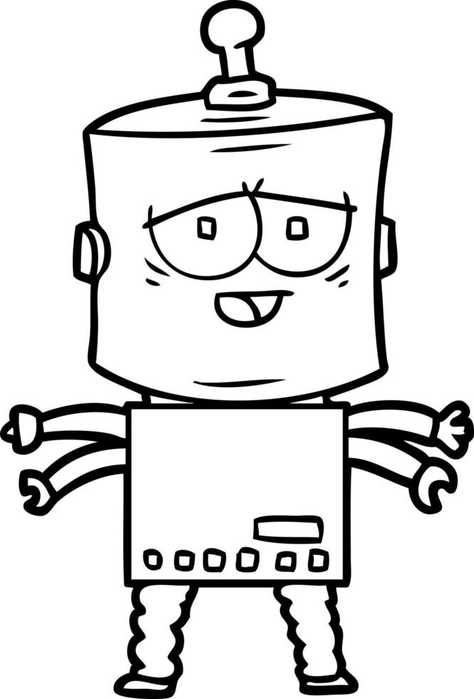 personagem de desenho animado robô vetor