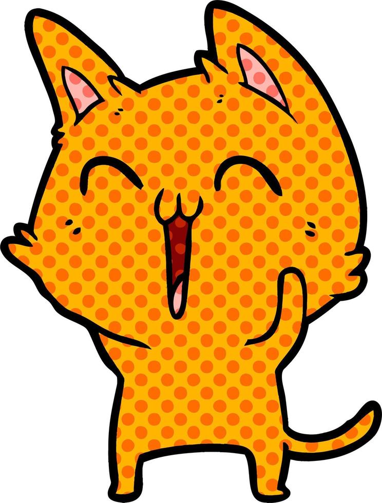 gato de desenho animado feliz vetor