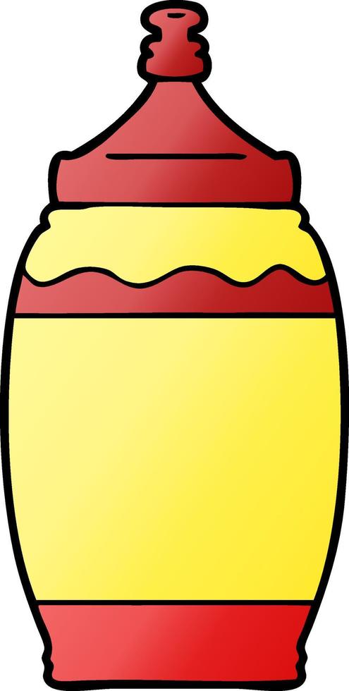 garrafa de ketchup de desenho animado vetor