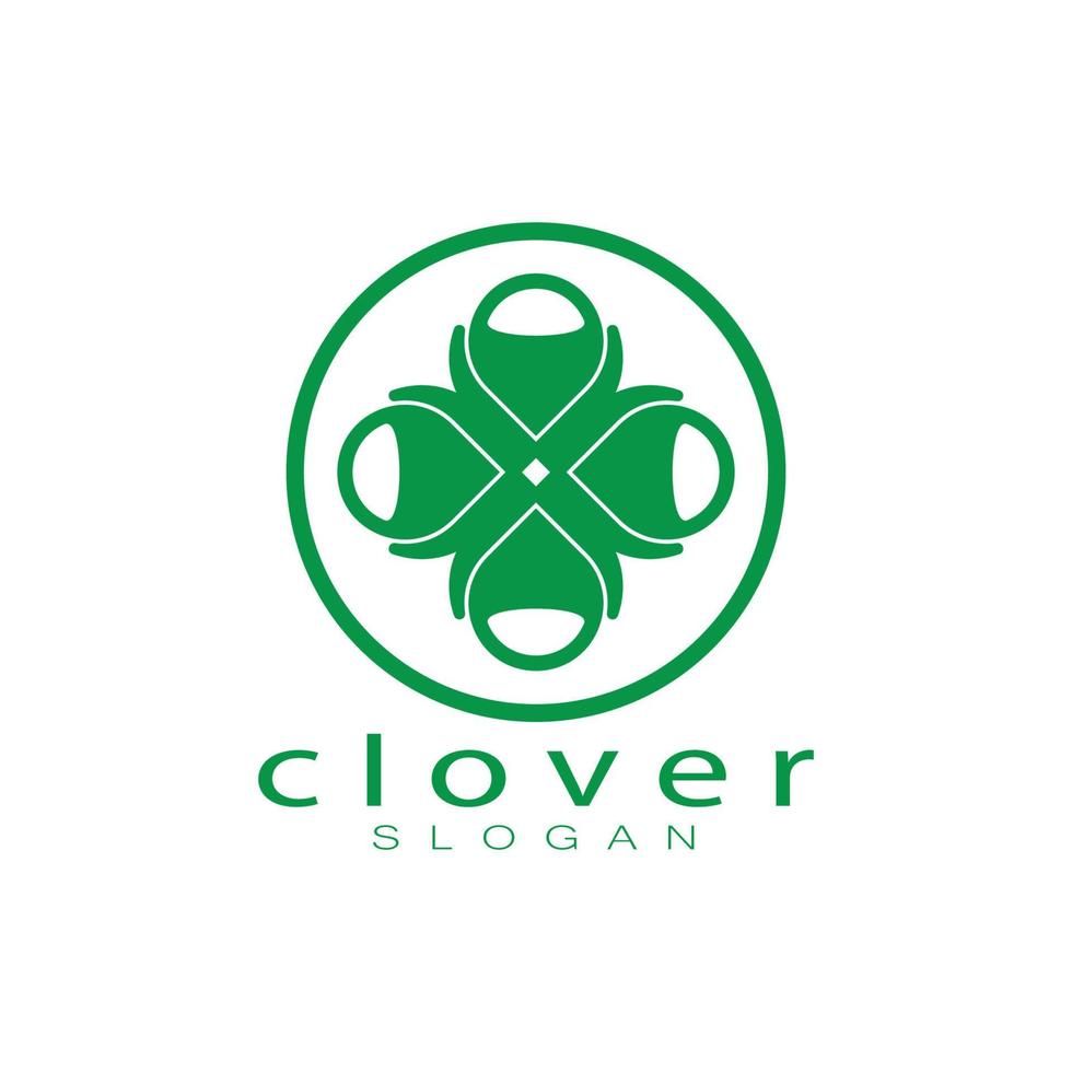 modelo de ilustração de ícone de inspiração de design de logotipo vetor folhas de trevo ou moringa, para design de produtos naturais, saúde, medicina, agricultura de trevo e moringa, cápsulas medicinais