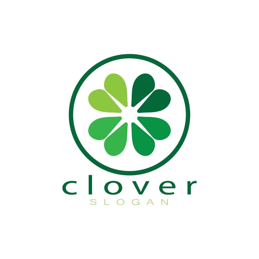 modelo de ilustração de ícone de inspiração de design de logotipo vetor folhas de trevo ou moringa, para design de produtos naturais, saúde, medicina, agricultura de trevo e moringa, cápsulas medicinais