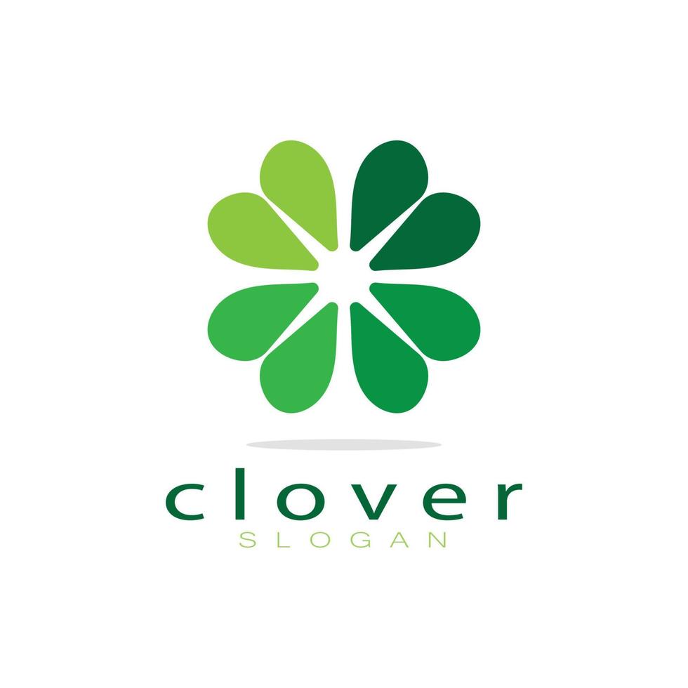 modelo de ilustração de ícone de inspiração de design de logotipo vetor folhas de trevo ou moringa, para design de produtos naturais, saúde, medicina, agricultura de trevo e moringa, cápsulas medicinais