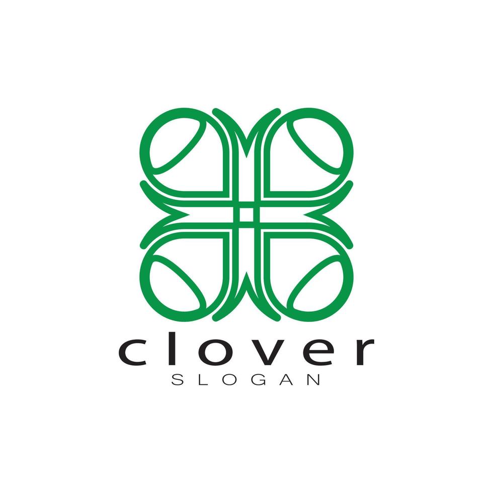 modelo de ilustração de ícone de inspiração de design de logotipo vetor folhas de trevo ou moringa, para design de produtos naturais, saúde, medicina, agricultura de trevo e moringa, cápsulas medicinais