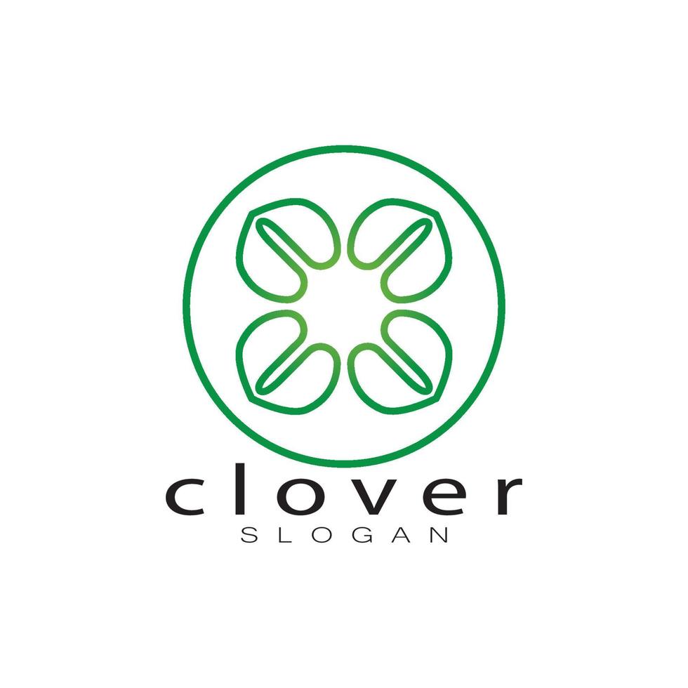 modelo de ilustração de ícone de inspiração de design de logotipo vetor folhas de trevo ou moringa, para design de produtos naturais, saúde, medicina, agricultura de trevo e moringa, cápsulas medicinais