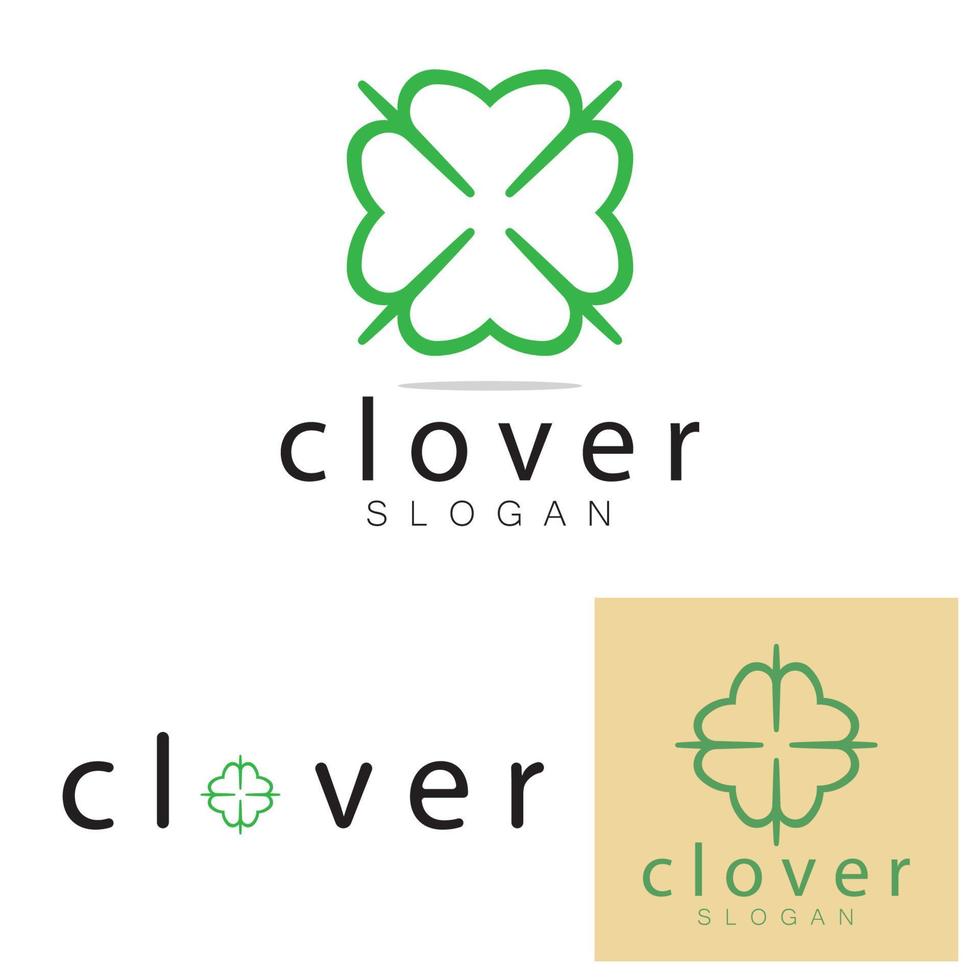 modelo de ilustração de ícone de inspiração de design de logotipo vetor folhas de trevo ou moringa, para design de produtos naturais, saúde, medicina, agricultura de trevo e moringa, cápsulas medicinais