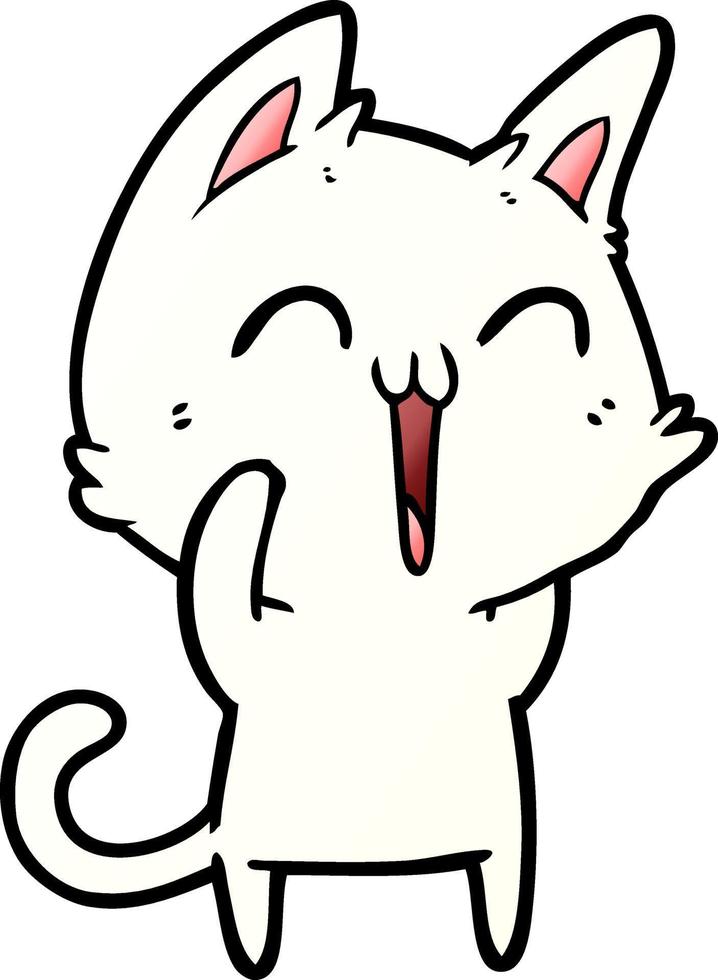gato de desenho animado feliz vetor