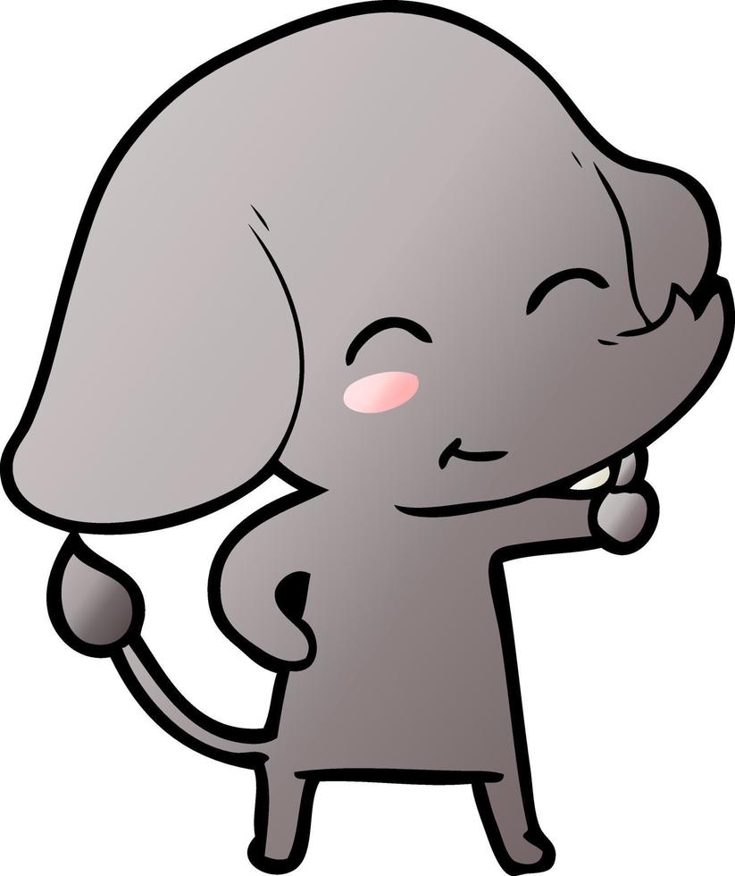 elefante bonito dos desenhos animados vetor