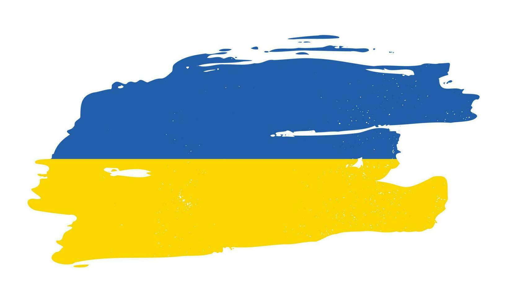 efeito de pincel grunge colorido vetor de bandeira abstrata da ucrânia
