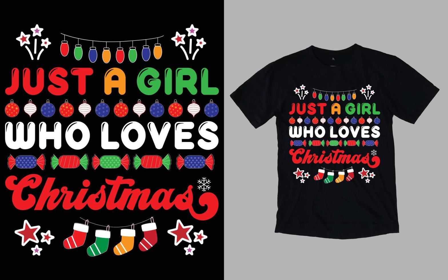 tipografia do dia de natal e design gráfico de camiseta vetor