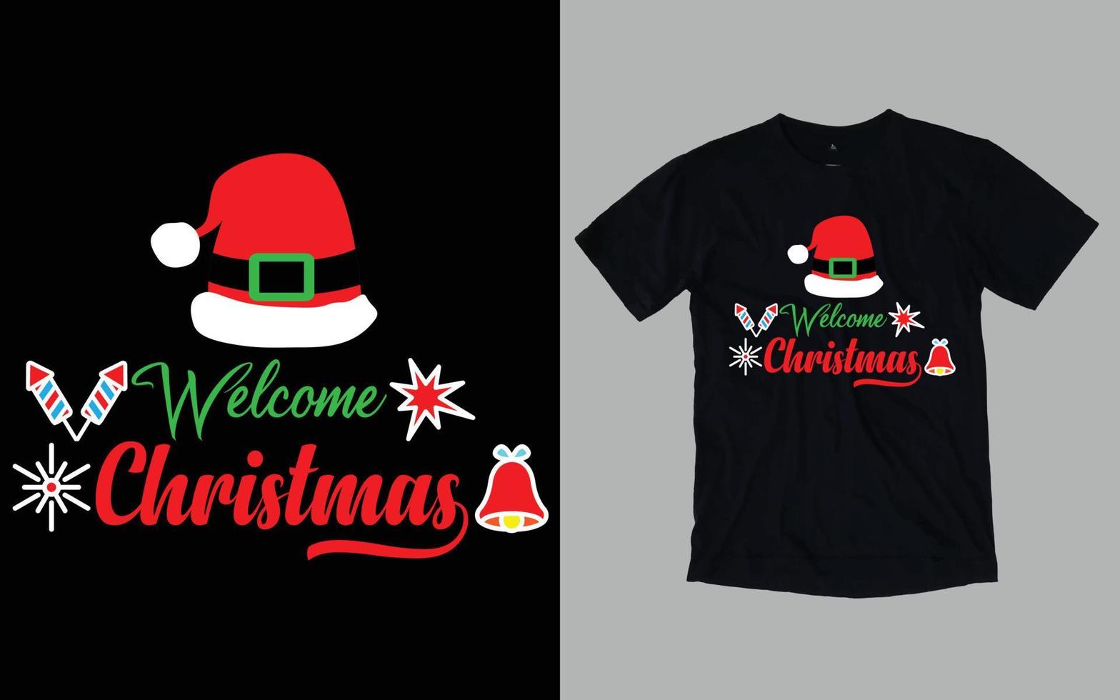 tipografia do dia de natal e design gráfico de camiseta vetor