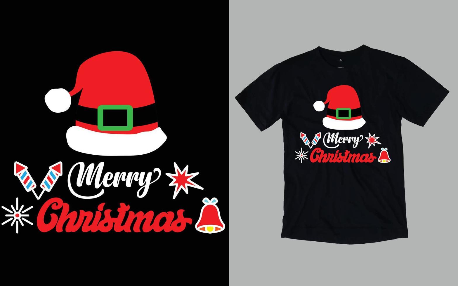 tipografia do dia de natal e design gráfico de camiseta vetor