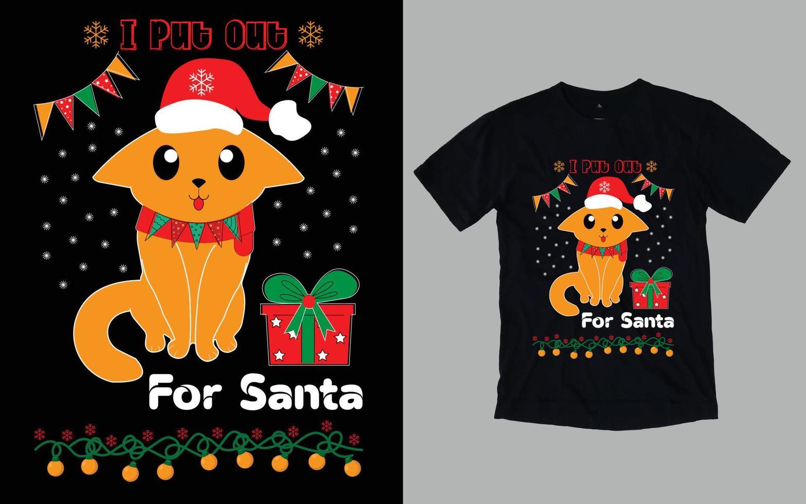 tipografia do dia de natal e design gráfico de camiseta vetor