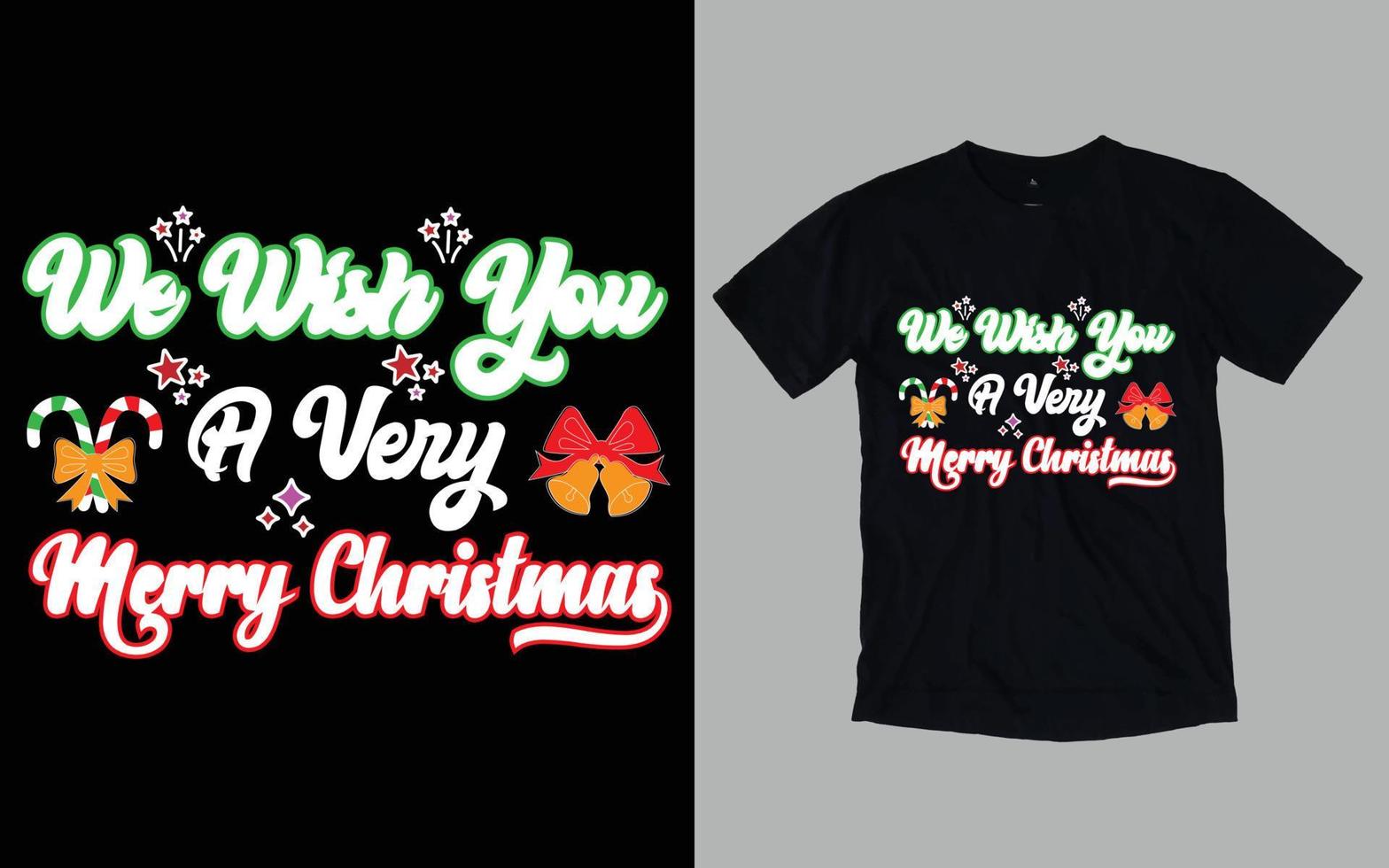 tipografia do dia de natal e design gráfico de camiseta vetor