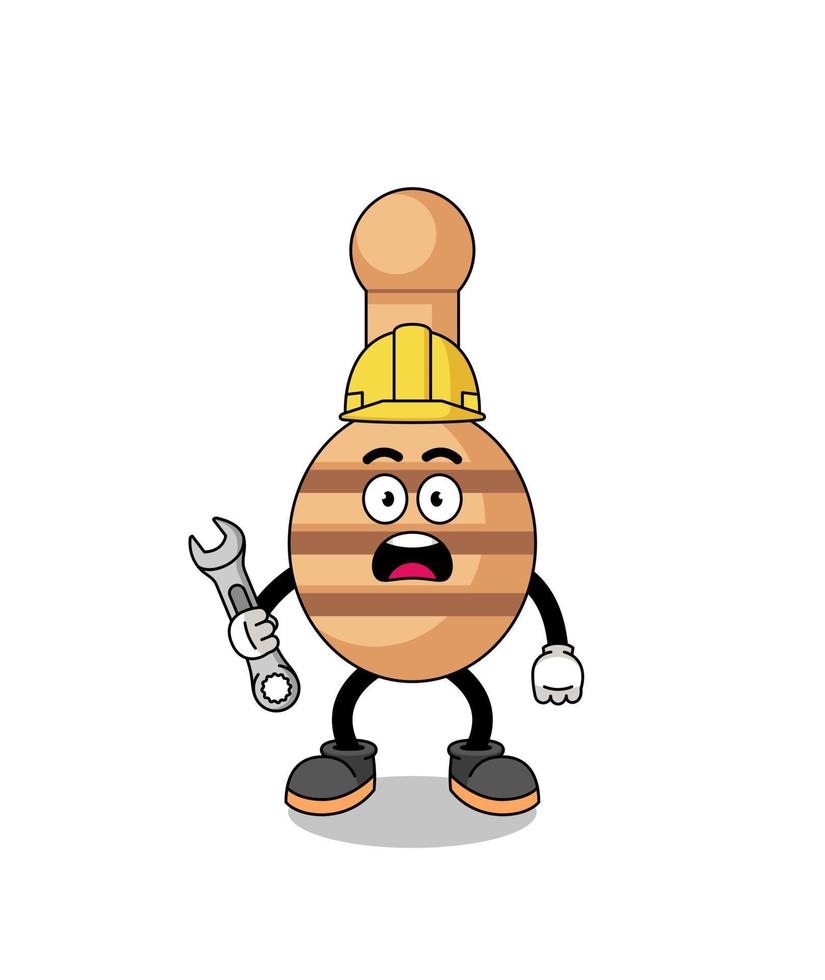 ilustração de personagem de concha de mel com erro 404 vetor