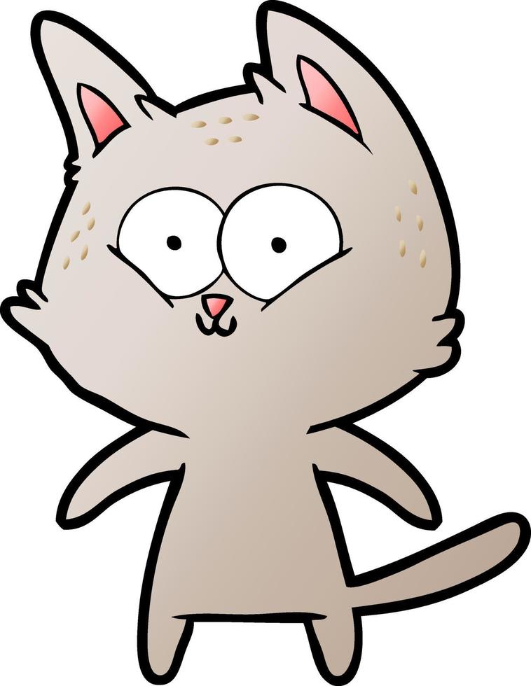 gato de desenho animado feliz vetor