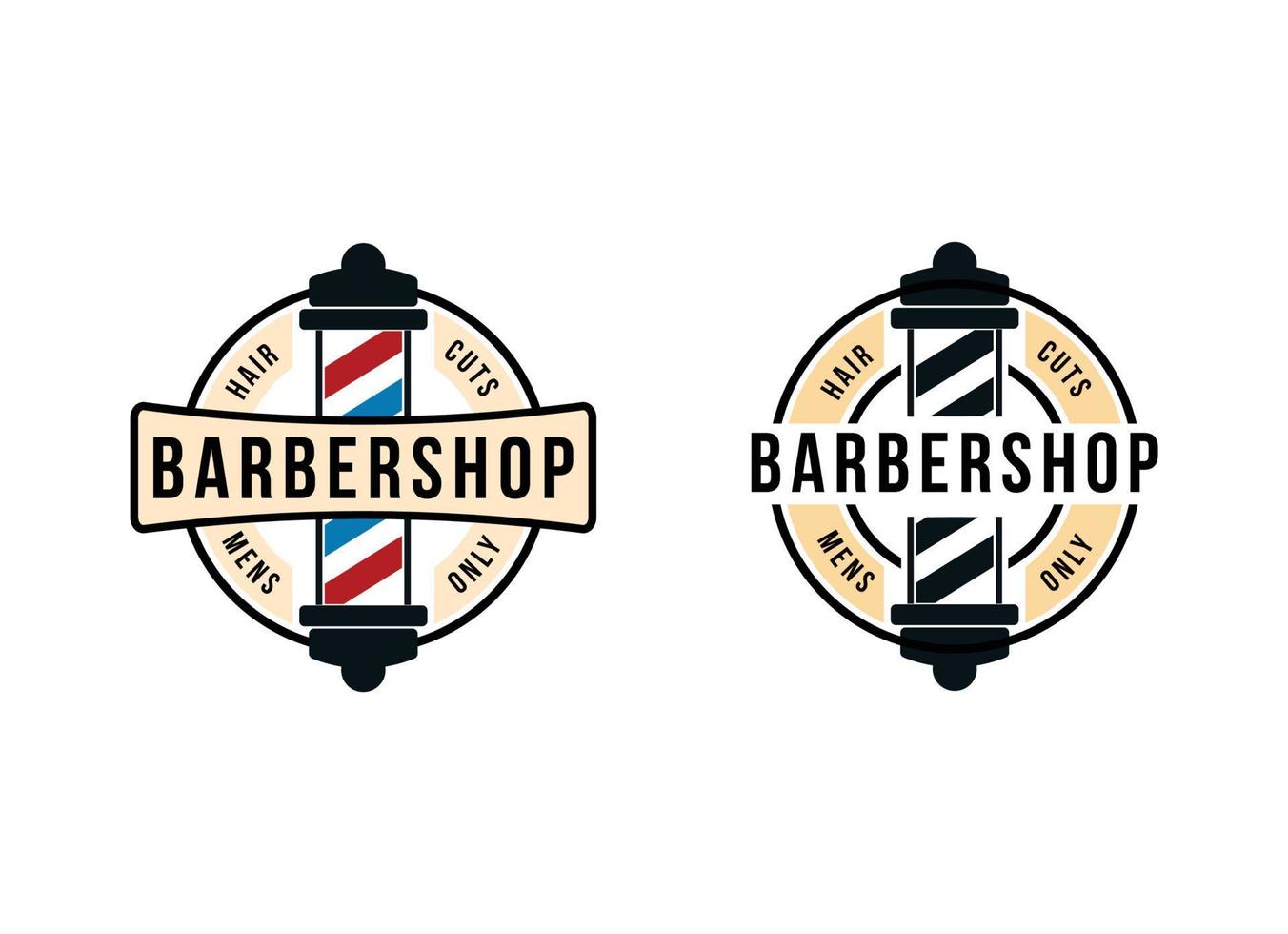 modelo de design de logotipo de barbearia vetor