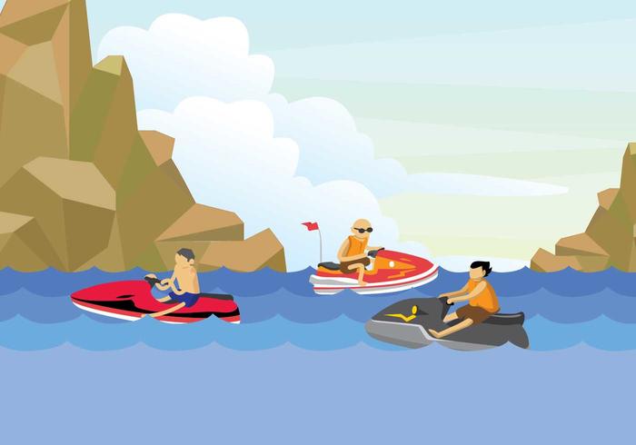 Ilustração gratuita do Jet Ski vetor