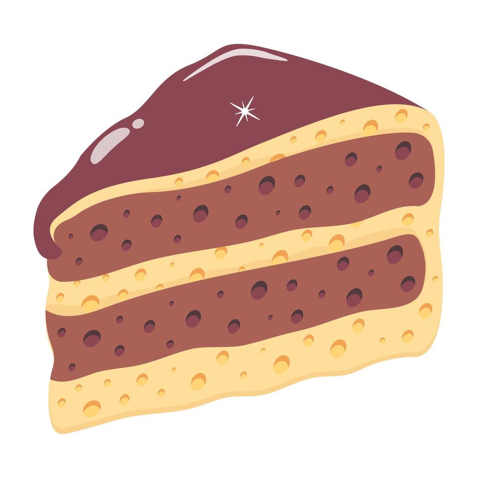 design de ícone plano premium de pão de ló vetor