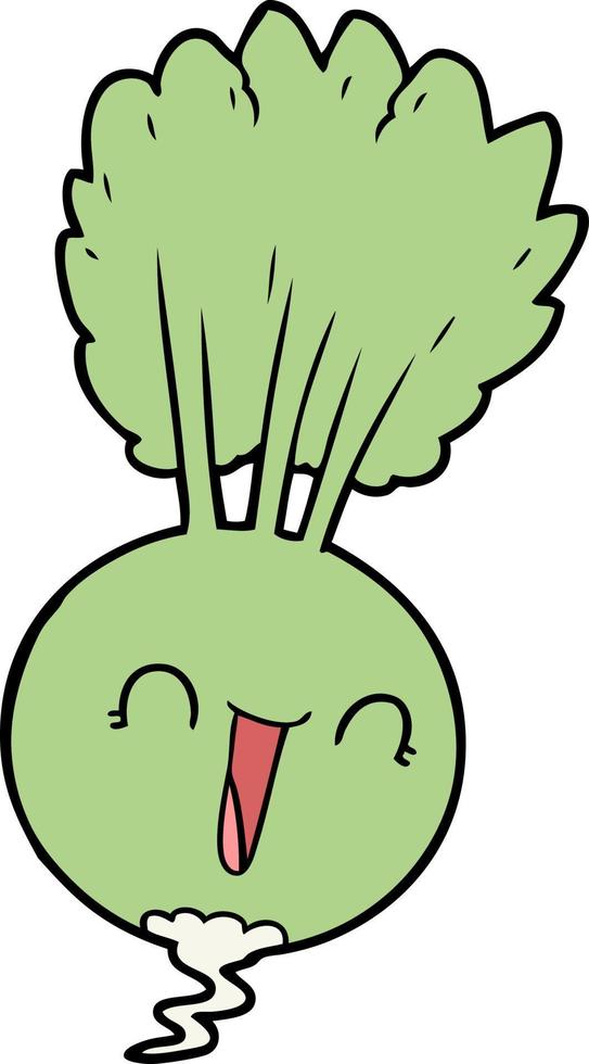 vegetal de raiz de desenho animado vetor