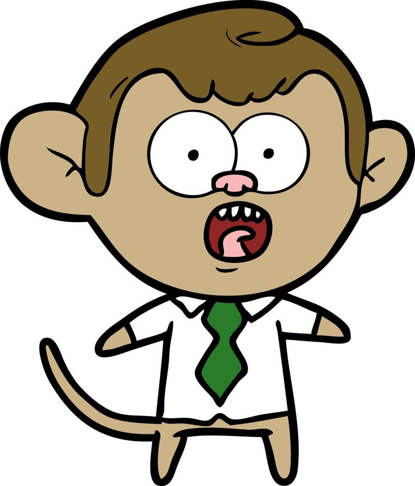 empresário de macaco de desenho animado vetor