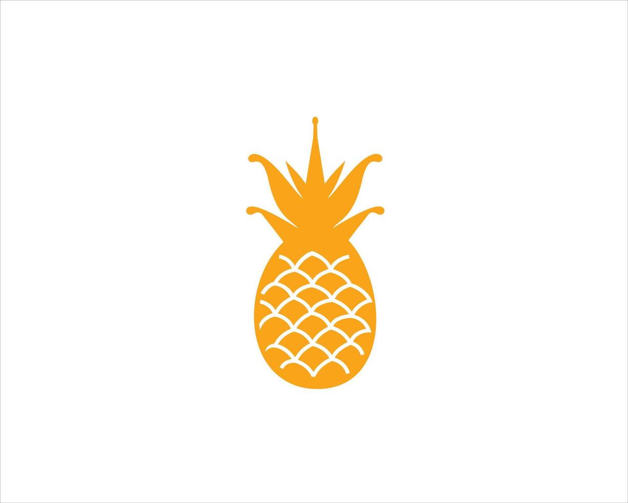 vetor de logotipo de frutas de abacaxi amarelo