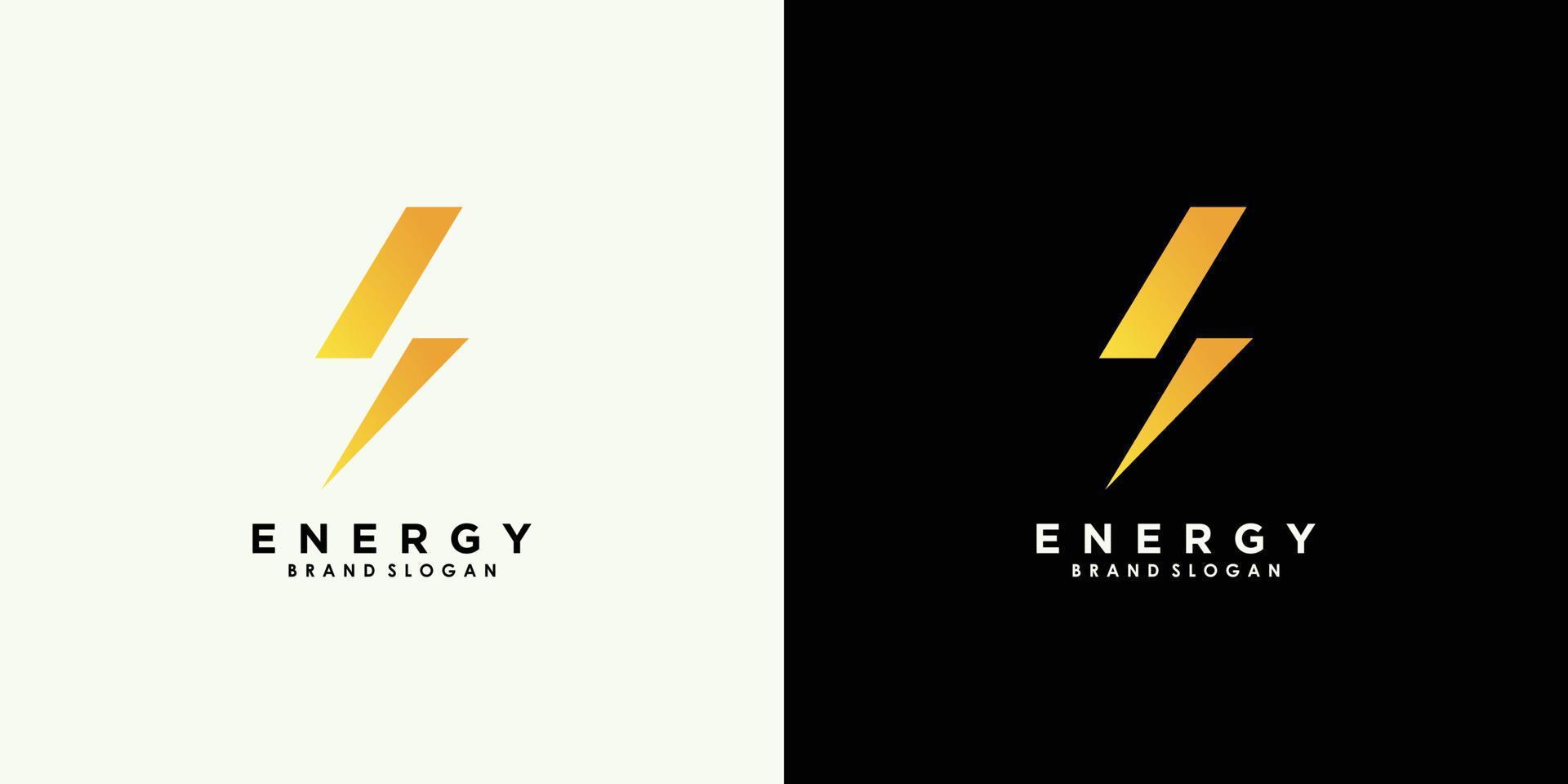 vetor de design de logotipo de energia com conceito único criativo