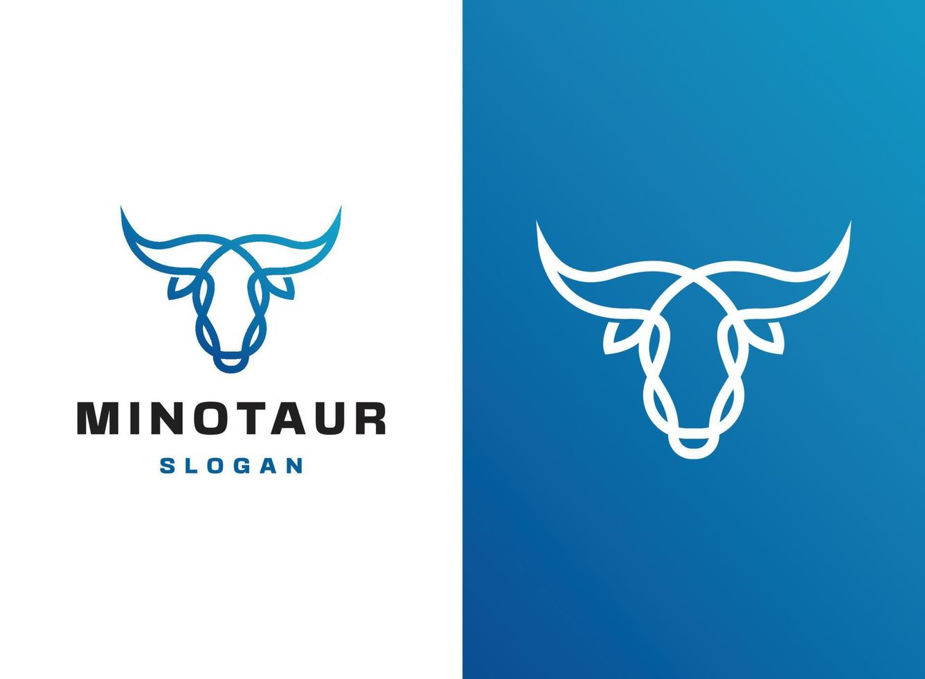 Minotauro - logotipo do touro vetor