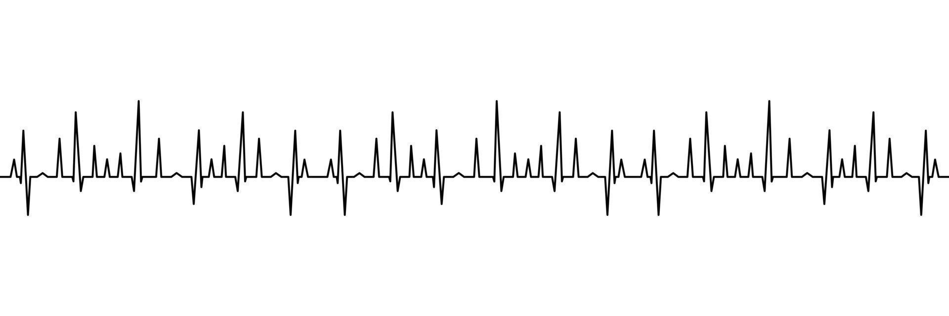 ilustração de diagrama de batimento cardíaco. ilustração vetorial vetor