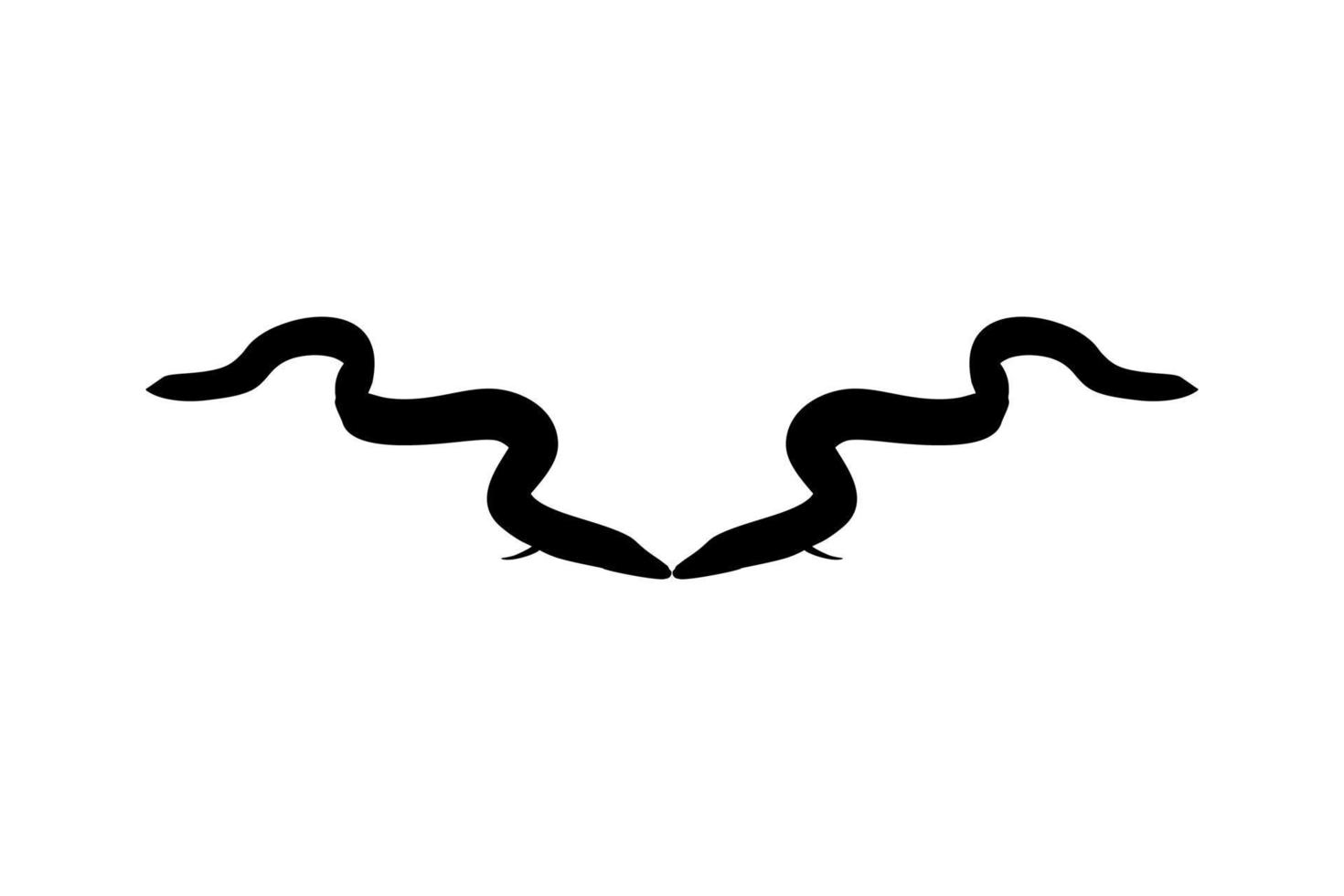 silhueta de enguia para logotipo, pictograma, site, aplicativos e ou elemento de design gráfico. ilustração vetorial vetor