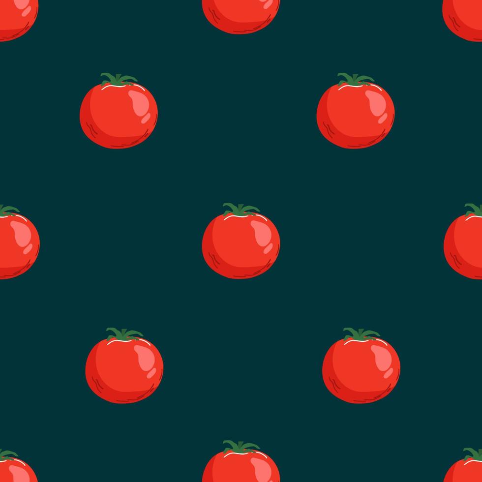 tomate sem costura de fundo. design de estilo de cor plana. vetor