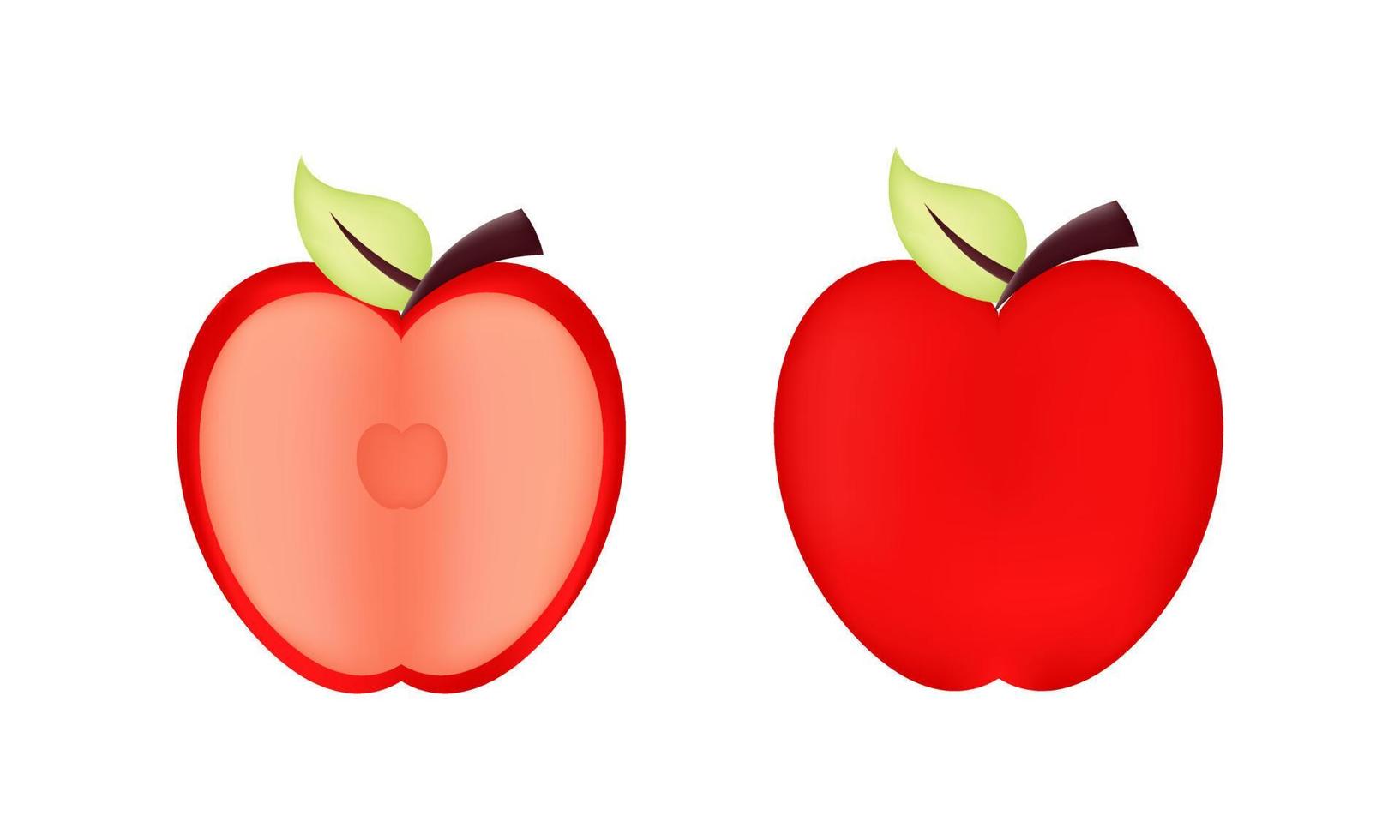 ilustração de fruta maçã com técnica de malha vetor