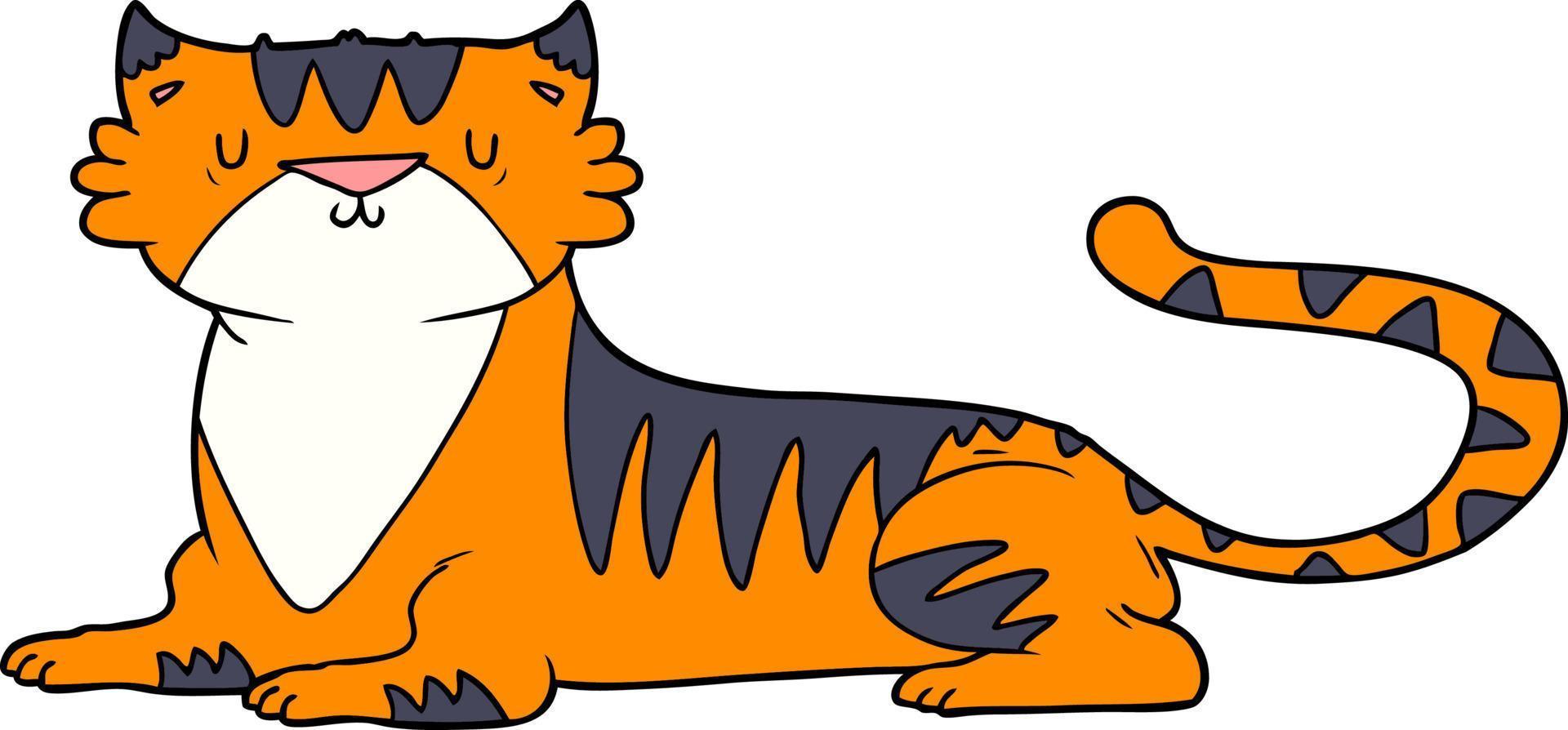 personagem de desenho animado tigre vetor