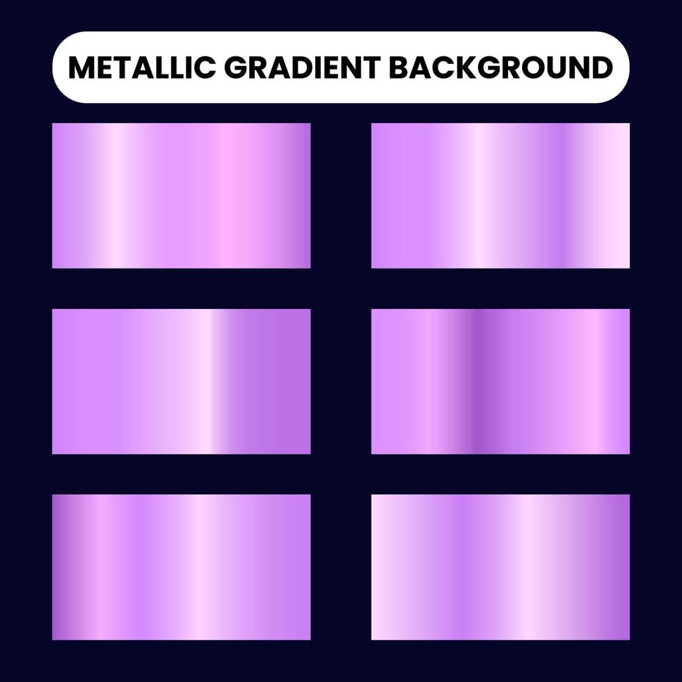 coleção de fundo gradiente metálico roxo vetor