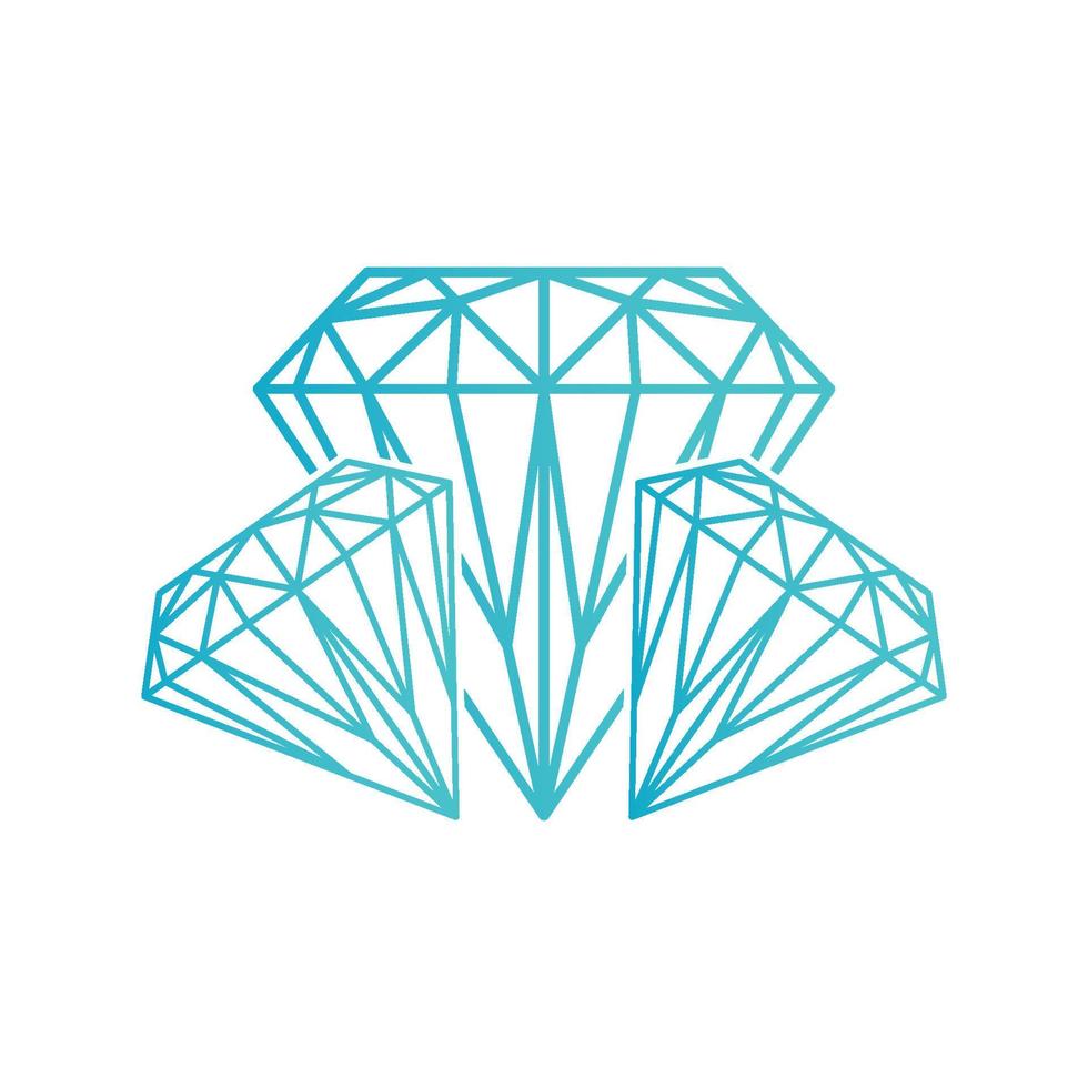 ícone de vetor de modelo de logotipo de diamante