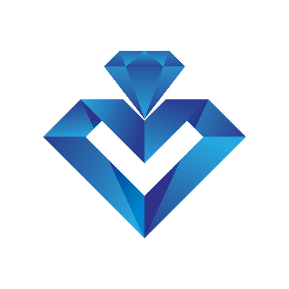 ícone de vetor de modelo de logotipo de diamante