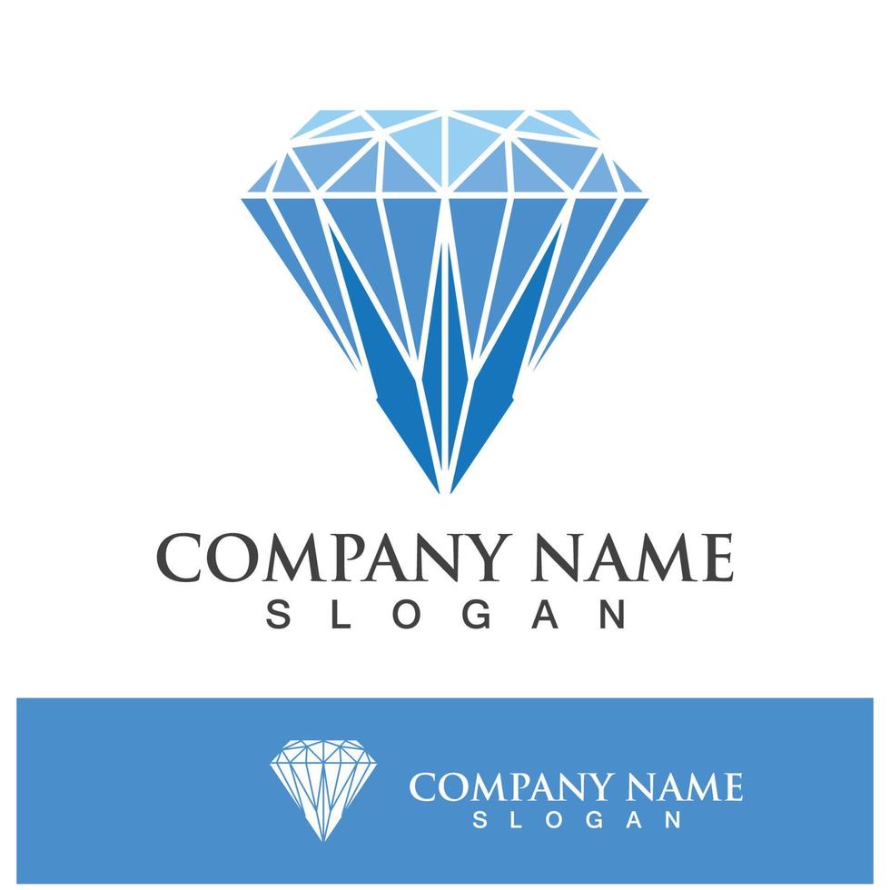 ícone de vetor de modelo de logotipo de diamante