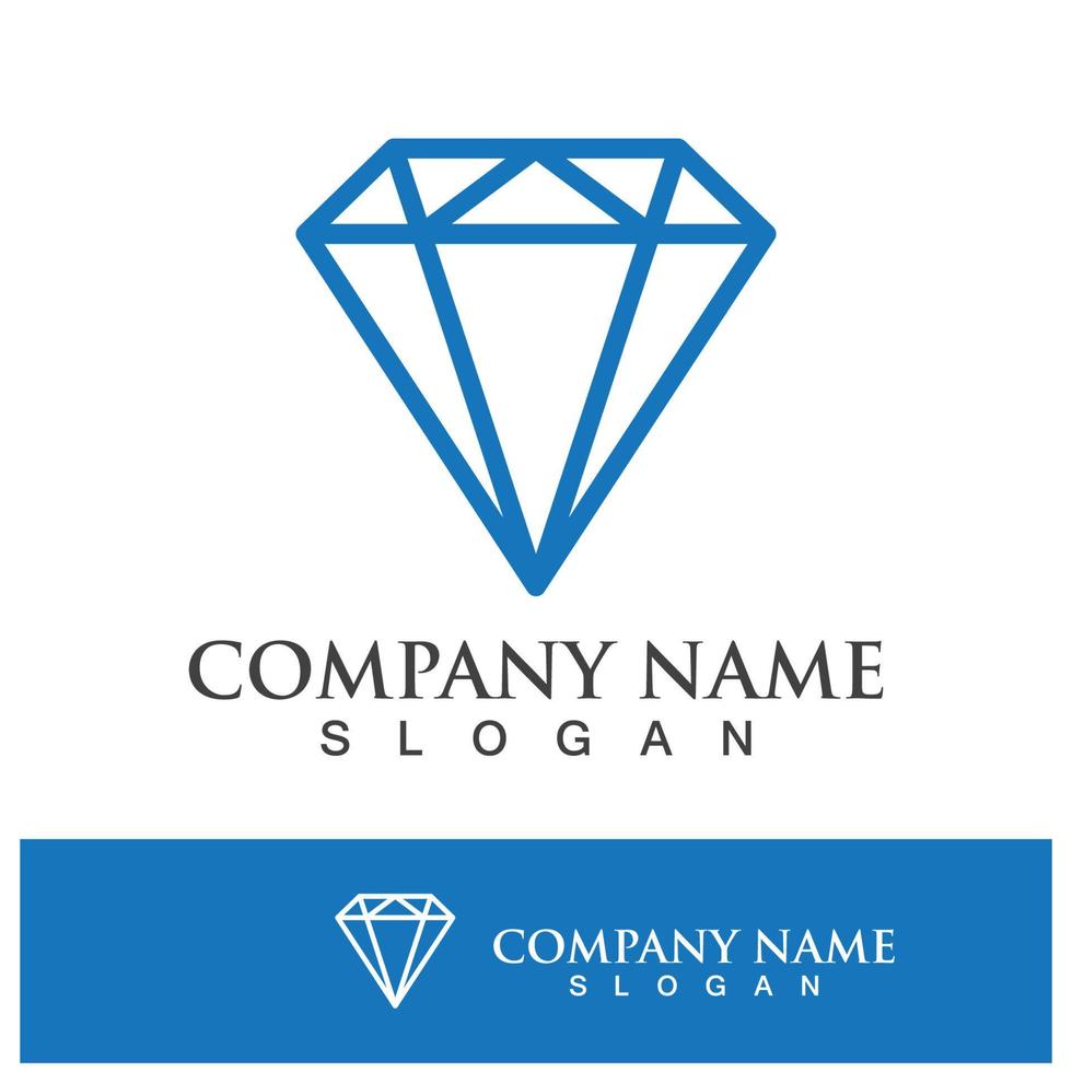 ícone de vetor de modelo de logotipo de diamante