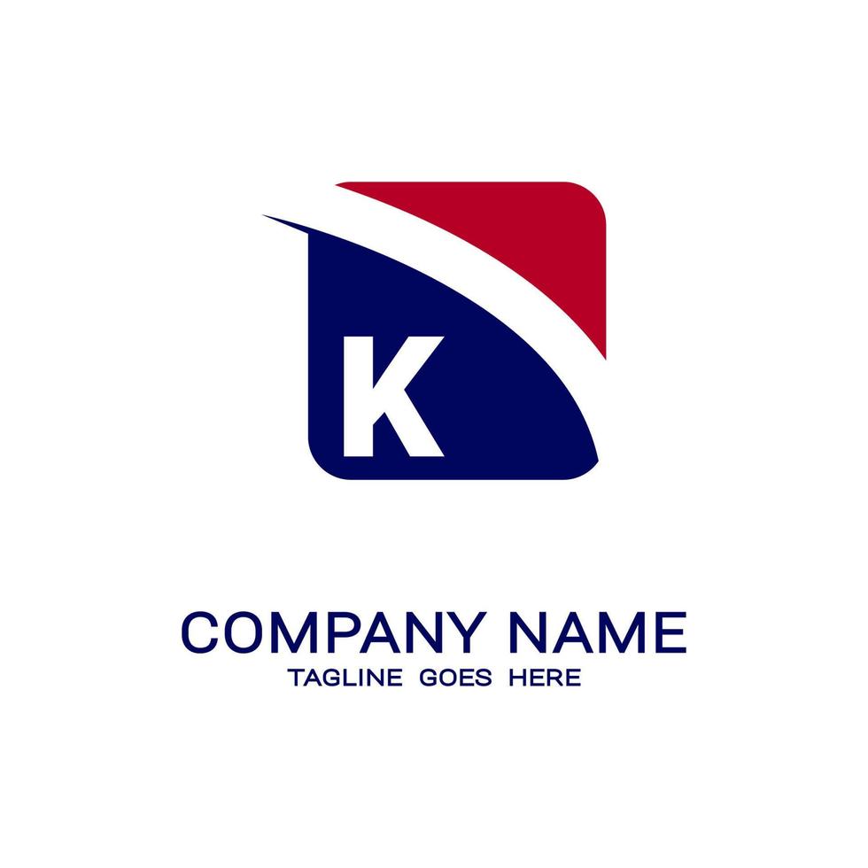 vetor de modelo de logotipo corporativo letra k.