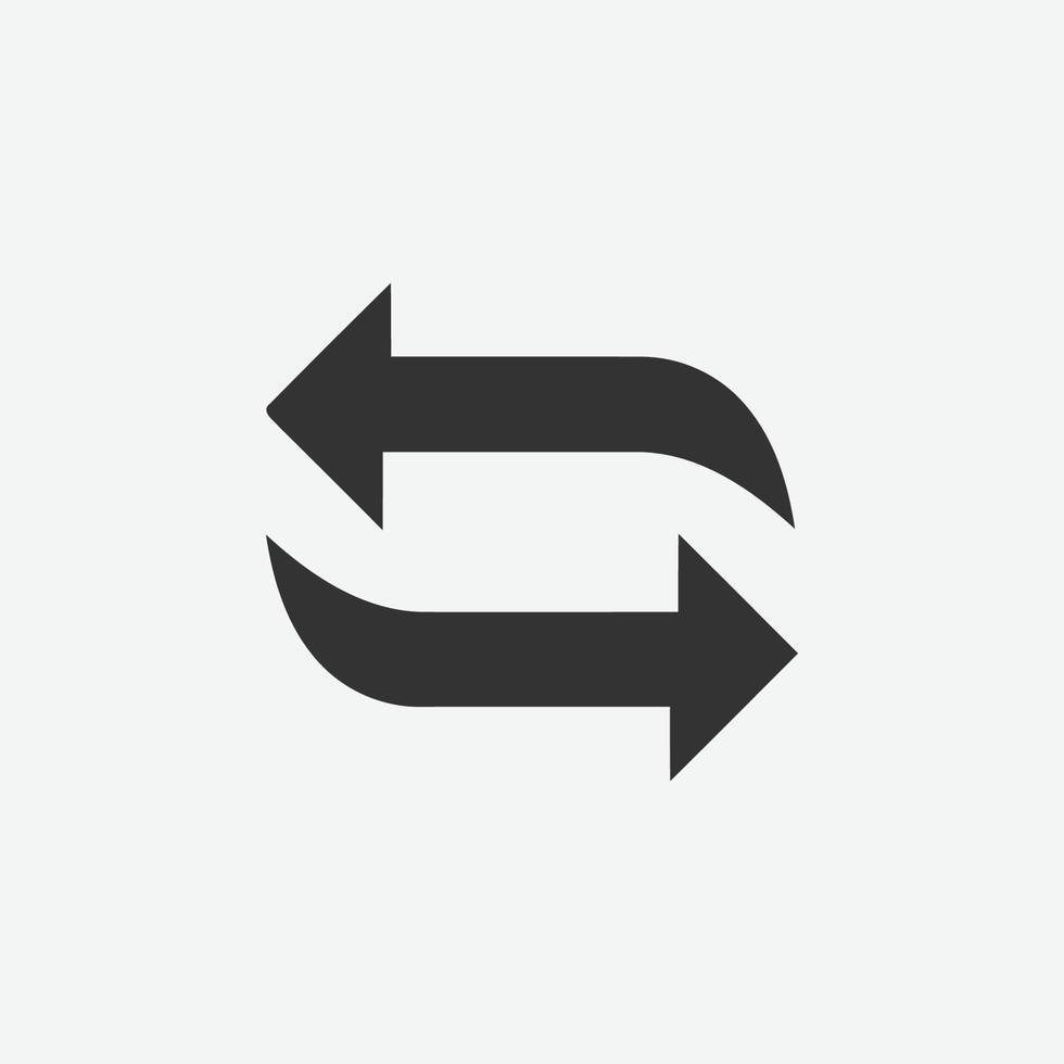 repita o ícone de vetor. símbolo de ícone de loop. recarregue a ilustração vetorial em fundo isolado. vetor