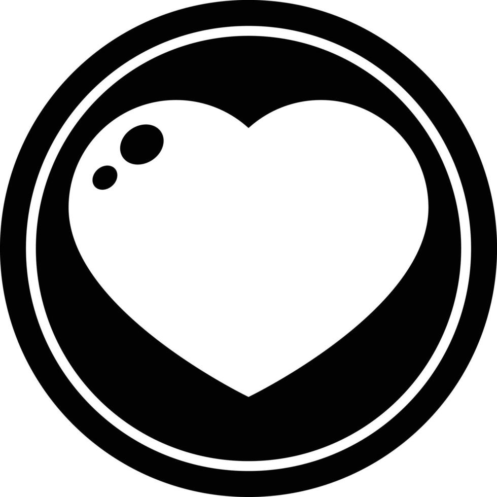 símbolo do coração ilustração vetorial gráfico símbolo circular vetor