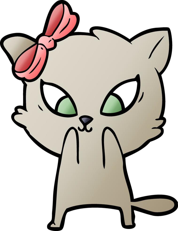 gato de personagem de desenho animado vetor