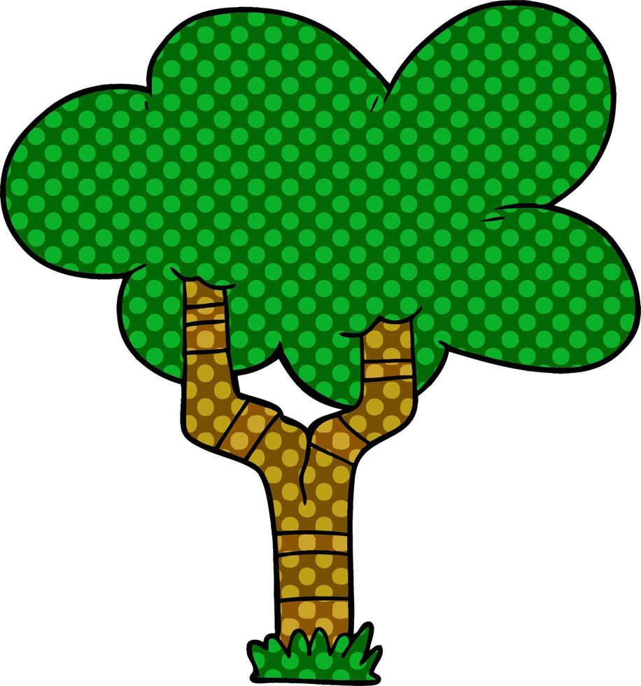 personagem de desenho animado da árvore vetor